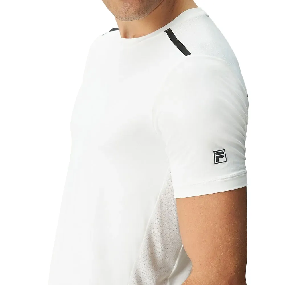 Camiseta branca masculina Fila Performa Wind vista frontal para ajuste e conforto
